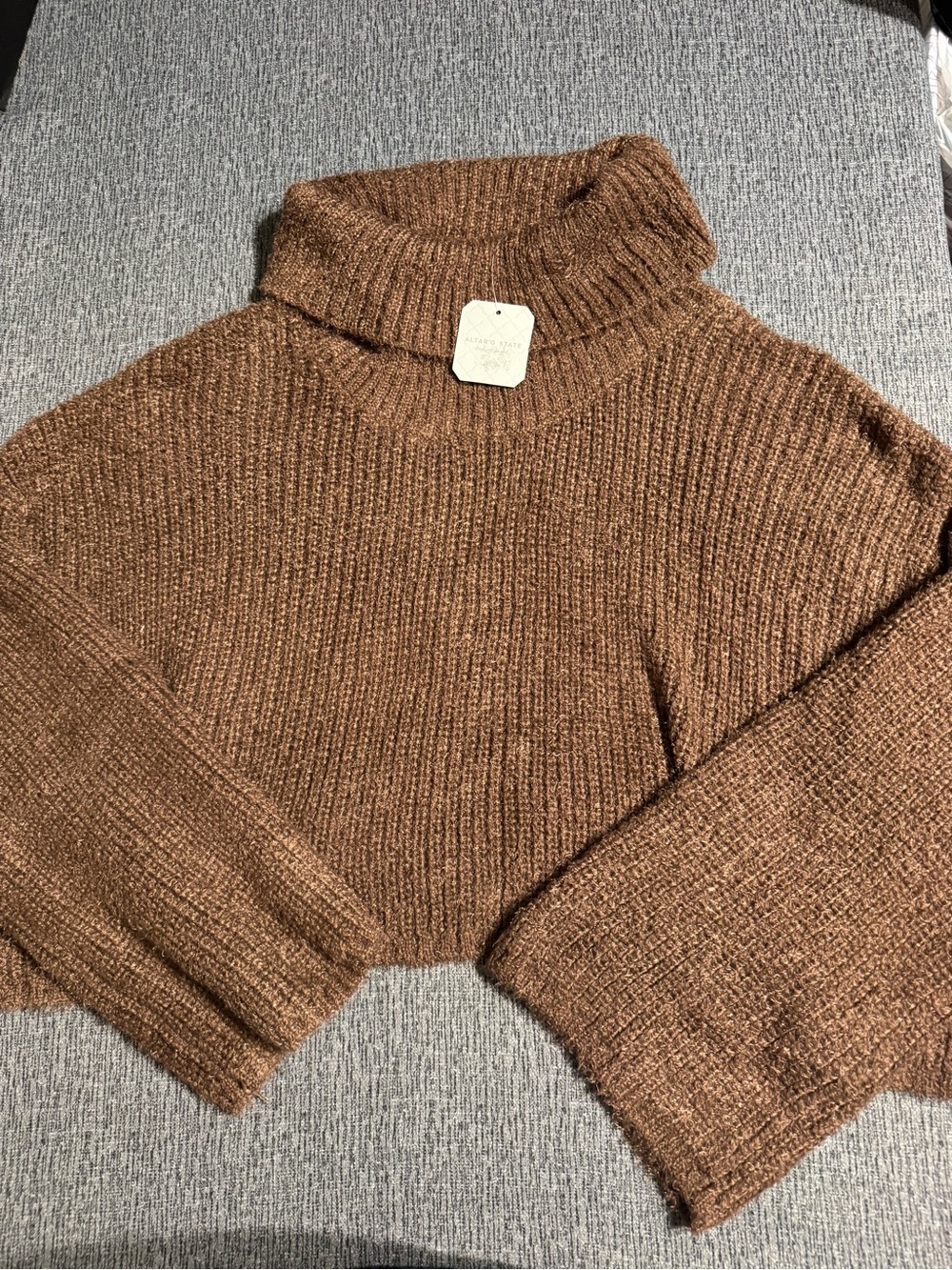 Altar’d State Women’s Cropped Turtleneck Sweater